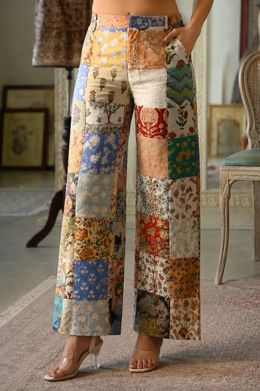 Heritage Edition Hand Block Printed Patchwork Pant