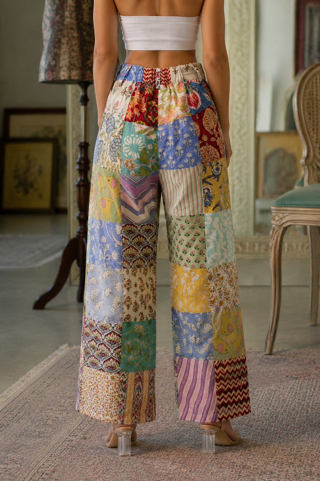 Heritage Edition Hand Block Printed Patchwork Pants