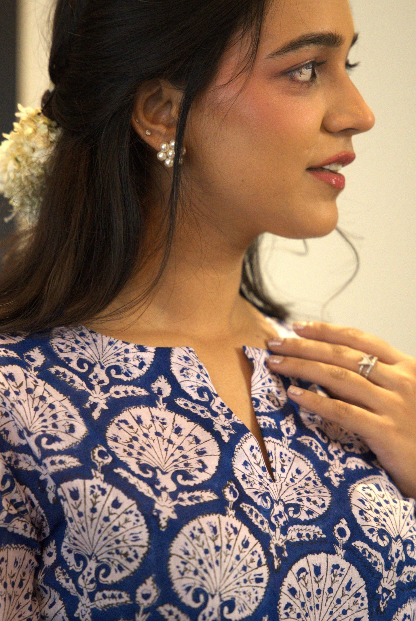 Zarqaa Block Print Kurta Set